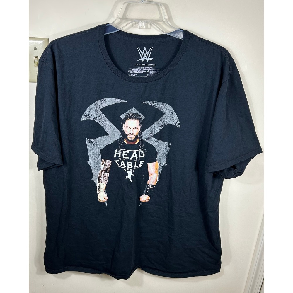 WWE Roman Reigns Graphic T-Shirt Mens 3XL Black Head of the Table Bloodline Tee